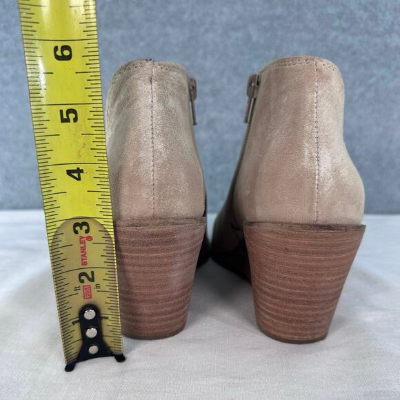 Lucky Brand Woman’s sz 6 Melindi Wedge Bootie Camel Suede Leather Size Neutral - Picture 7 of 8